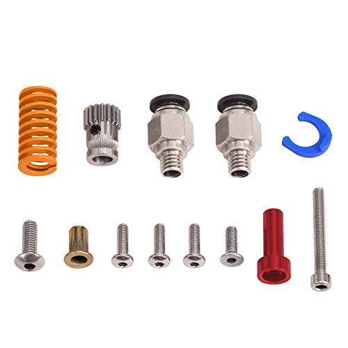 Zeelo 3D Printer Upgrade Extruder Dual Driver Long-Distance Remote Metal Extruder Right Hand Block Kit Spare Parts 1.75mm Filament for CR-10S Pro Anet A8 Anycub Mega Wanhao i3 Zeelo