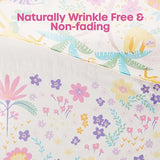 Intelligent Design Kids Cotton Queen Duvet Cover Set, Jungle Animals Fun Safari Adventures, Cotton Comforter Cover, All Sasons Bedding Reversible Duvet, Sham & Pillow, Lulu, Full/Queen Purple 4 Piece Intelligent Design