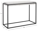 SAFAVIEH Home Collection Edgefield White Marble/Black Console Table SAFAVIEH
