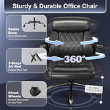 AnyGod Ergonomic Mid-Back Desk Chairs Comfy for Home Office with Flip-up Armrests, Lumbar Support, Adjustable Height and Swivel Rolling Wheels AnyGod
