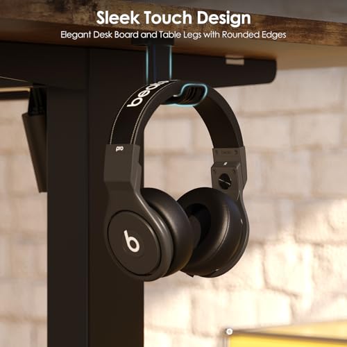 Monomi Electric Standing Desk, 79 x 31.5 inches Height Adjustable, Ergonomic Home Office Sit Stand Up Desk with Memory Preset Controller (Rustic Brown Top/Black Frame) Monomi