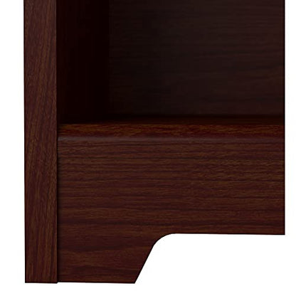 Bush Furniture Cabot Tall 5 Shelf Bookcase in Harvest Cherry - Stylish and Sturdy Storage Solution for Home and Office - WoodArtSupply