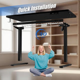 Whole Piece Standing Desk with Wheels Adjustable Height- Mobile Stand up Desk with Lockable Casters, Portable Sit Stand Desks Electric for Home & Office Workstation iWkstation