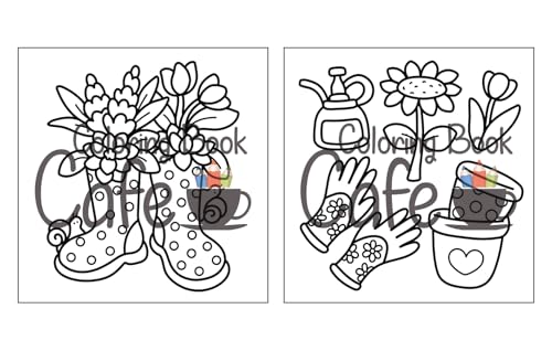 Cozy Spring: Cute Coloring Book for Adults & Teens with Easy and Bold Spring Inspired Designs (Bold and Easy Coloring Books) WoodArtSupply