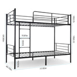 MuLu Evo Bunk Bed,Bunk Bed for Kids TeensAdults,Bunk Bed Twin Over Twin with Ladders and Guardrail,Sturdy Literas Heavy Duty Metal Slats,400 lbs Capacity,No Spring Box Required,Black MuLu Evo