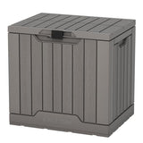 EAST OAK Outdoor Storage Box, 31 Gallon Deck Box Indoor and Outdoor Use, Waterproof Resin Storage Bin with Latch for Patio Cushions, Gardening Tools, Outdoor Toys, UV Resistant, Deep Grey EAST OAK