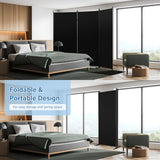 AKTOP Room Divider 3 Panel, Folding Fabric Wall Divider for Room Separation, Portable Room Partitions and Dividers 103"W x 70''H, Freestanding Privacy Screen for Office, Dorm, Studio, Classroom, Black AKTOP