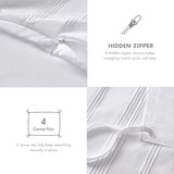 Madison Park Essentials Striped Duvet Cover Set Twin/Twin XL, Modern Minimalist Bedding Set with Premium Jacquard Stripe, 2 Pieces Duvet Cover Reversible with Zipper Closure & Corner Ties,White Madison Park Essentials