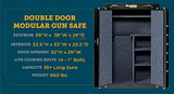 SnapSafe Super Titan XL Double Door Modular Gun Safe, Model 75014 - Secure Heavy Duty Safe Ideal as a Firearm Safe, Gun Vault, Home Safe for Valuables - Gun Safe with Electronic Lock, Fire Protection SnapSafe