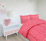 Utopia Bedding Heart Pink Kids Comforter Set with 2 Pillow Shams, 3 Piece Soft Microfiber Twin Bed Comforter with Pillow Shams, Printed Kids Bedding for Boys and Girls, Breathable,Easy Care Utopia Bedding