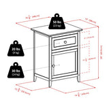 Winsome Eugene Accent Table, 18.90"W x 14.96"D x 25"H, White Winsome