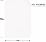 10-Pack White Blank Sign, 10"x 7" Plastic Enjoyist