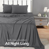Utopia Bedding Full Sheet Set - Jersey Knit Sheets 4 Piece – Cotton – Soft T-Shirt Stretchy Sheets (Heather Dark Grey) Utopia Bedding