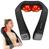 Shiatsu Neck and Back Massager with Heat, Neck and Shoulder Massager, 4D Deep Tissue Kneading Massage for Leg, Full Body Muscle Pain Relief, Ergonomic Design, Ideal Gifts for Women Men, Not Cordless KNQZE
