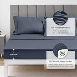 Love's cabin Full Comforter Set Navy Blue, 7 Pieces Full Bed in a Bag, All Season Bedding Sets with 1 Comforter, 1 Flat Sheet, 1 Fitted Sheet, 2 Pillowcase and 2 Pillow Sham Love's cabin