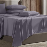 Hearth & Harbor Extra Deep Pocket Sheet Sets, Luxury Soft 6 Piece Bed Sheet Set Fits Mattress 18-24 Inches - King, Grayish Purple