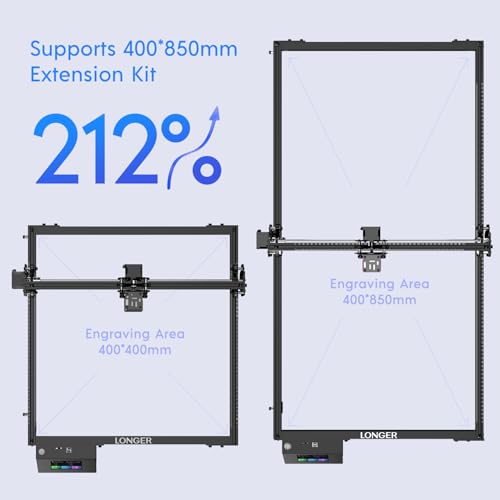 LONGER Ray5 10W Laser Engraver with 3.5" Touch Screen, Offline Use, 24000mm/min, 0.06mm Laser Spot, CNC DIY Engraving Machine for Wood, Metal, Acrylic & Glass, Class 4 Longer