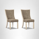 Signature Design by Ashley Bolanburg Modern Farmhouse Upholstered Dining Chair, 2 Count, Brown Signature Design by Ashley