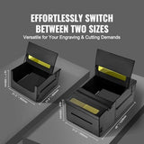 Happybuy Laser Engraver Enclosure, 48 x 31.5 x 19.6", Dual-Direction Viewing, Flame Retardant and Fireproof Protective Cover, with Exhaust Fan and Pipe Happybuy