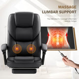 Furmax Executive Office Chair with Foot Rest Big and Tall Office Chair Ergonomic Home Office Desk Chairs Reclining High Back Leather Chair with Lumbar Support, 400LBS (Black) Furmax