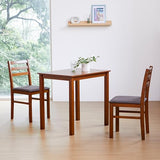 Livinia Seattle 3-Piece Wooden Dining Table Set for 2, Modern Farmhouse Kitchen Dining Room Set with Solid Wood Ladder Back Chairs for Small Space (Antique) Livinia