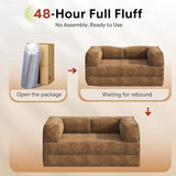 WLIVE 71'' Futon Sofa Bed, Convertible Sleeper Sofa, Folding Pull Out Couch Boneless Mattress with Fixed Frame, Corduroy, Brown WLIVE