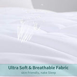 HOMBYS Oversized King Comforter 120x120, Lightweight Quilted Down Alternative Duvet Insert for All Season,White,8 Corner Tabs HOMBYS