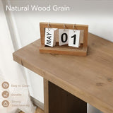 HOKYHOKY Solid Wood Console Table, 43.3" Farmhouse Entryway Table with Storage Shelf, Rustic Narrow Skinny Behind Couch Sofa Table for Living Room, Hallway, Entryway, Foyer, Brown HOKYHOKY