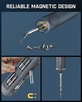 Fanttik S1 Pro 3.7V Electric Screwdriver, Cordless Screwdriver, 16 S2 Metal Bits, 3 Torque Settings, Max 6 N.m, 2000mAh Battery, LED Light, 1/4''Hex, Idea Tool for Furniture/Desktop Computer Fanttik