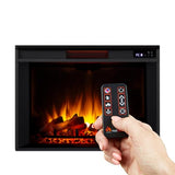 Real Flame Callaway 63" Grand Electric Fireplace with Mantel in Chestnut Oak, Free-Standing Oversized Indoor Electric Fireplace with Mantel, Adjustable Thermostat, Automatic Safety Shut-Off. Real Flame