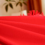 Besfunny Faux Fur Fluffy Red Comforter Cover Queen Set – Plush Faux Fur Red Bedding 3-Piece Set (1 Duvet Cover + 2 Furry Pillow Shams) Cozy Bed Set Besfunny
