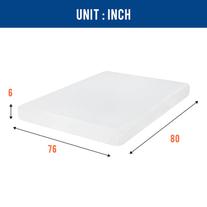 King Mattress 6 inch Gel Memory Foam Mattress Queen Mattresses Medium Firm Mattresses for Cool Sleep Relieving Pressure Relief CertiPUR-US Certified Mattress in a Box