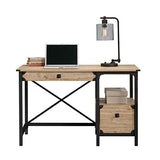 Sauder Steel River Desk, L: 47.48" x W: 23.47" x H: 29.53", Milled Mesquite finish Sauder