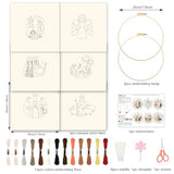 INFUNLY 6 PCS Nativity Scene Embroidery Kits for Beginners DIY Cross Stitch Starter Sets with Instructions Angel Camel Pattern Christmas Needlepoint Kits with Embroidery Cloth Colored Threads Hoops