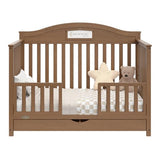 Graco Story 5-in-1 Convertible Crib with Drawer – GREENGUARD Gold Certified Wood Crib, Converts to Toddler Bed, Daybed, Full-Size Bed, Nursery Storage Drawer, Reversible Headboard (Hazelnut)
