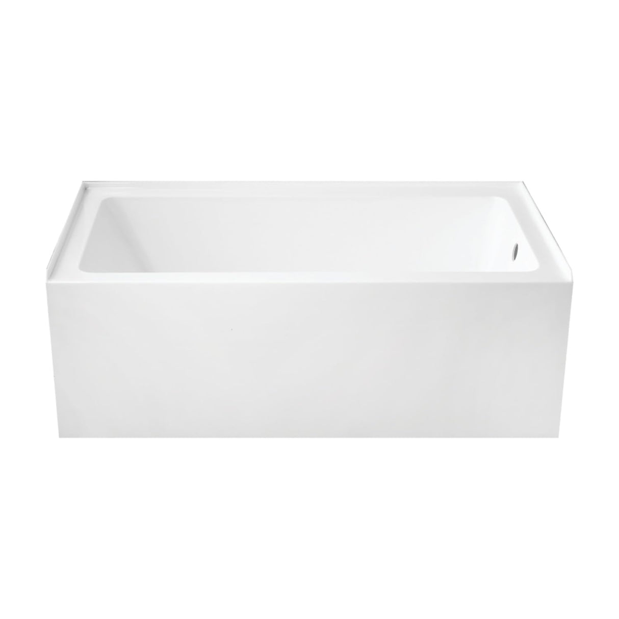 Aqua Eden VTAP6032R22 60-Inch Acrylic 3-Wall Alcove Tub with Right Hand Drain Hole, Glossy White Kingston Brass