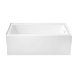 Aqua Eden VTAP6032R22 60-Inch Acrylic 3-Wall Alcove Tub with Right Hand Drain Hole, Glossy White Kingston Brass