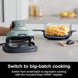 Ninja Crispi Air Fryer, Microwave, Freezer & Dishwasher Safe, Non Toxic Glass Portable Cooking System, 4 QT & 6 Cup Glass Containers with Storage Lids, Easy Meals, Air Fry, Bake, Green, FN101SG Ninja