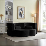 Teddy Fabric 3-in-1 Floor Sofa Bed with 2 Pillows, 15" Full Size Convertible Folding Foam Mattress Couch, No-Assembly Trifold Futon Guest Bed for Living Room, Dorm (Plush Corduroy, Black) Generic