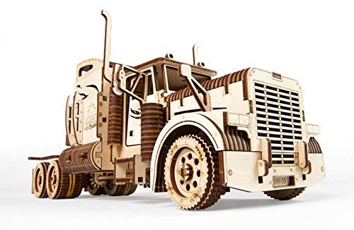 UGEARS Truck DIY Kit – Heavy Boy Truck Model Miniature Plywood DIY Model – Unique and Interesting Present Idea – VM-03 Truck Model with Driver Cabin – Ecological Wooden Model