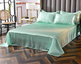 Solid Soft Bedding Satin Sheets Set with Pillowcases Silky Smooth Single Twin Full Queen King Size Generic
