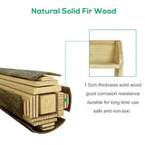 LUCKYERMORE Potting Bench Table Wooden Gardening Plant Workstation Natural Solid Wood Garden Potting Station w/Wheels and Drawer Sink Hook Open Shelf for Outside Patio Lawn Garden, Banco para macetas LUCKYERMORE