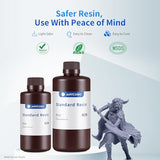 ANYCUBIC 3D Printer Resin, 405nm SLA UV-Curing Resin with High Precision and Quick Curing & Excellent Fluidity for LCD 3D Printing (Grey, 500g) ANYCUBIC