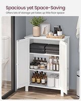 VASAGLE White Bathroom Floor Storage Cabinet with 2 Adjustable Shelves VASAGLE