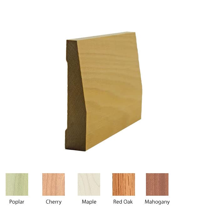EWBB32 Beveled 3-1/2" Baseboard Moulding, 3/4" x 3-1/2", Red Oak, 94" NewMouldings
