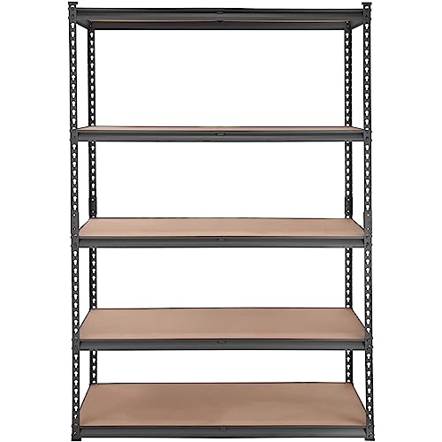 VEVOR Storage Shelving Unit, 5-Tier Adjustable Storage Shelves, 48" L x 18" W x 72" H Heavy Duty Garage Storage Shelves, Metal Shelves for Kitchen Pantry Basement Bathroom Laundry