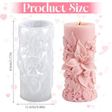 Candle Molds for Candle Making Flower Molds for Candles Resin 3D Lily Embossed Candle-Mold for Candles Making DIY Craft Wedding Party