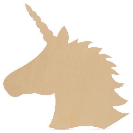 Unicorn Wood Cutouts 12-inch, Pack of 1 Unfinished Wood Crafts Blank, Wooden Shapes for Crafts & Party Decor, by Woodpeckers Woodpeckers