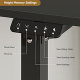71x32 Inch Adjustable Standing Desk with 4 Legs, Stand-up Desk Features a Spacious Rectangular Top, Dual-Motor Lift, and Memory Presets (28-46Inch) for Home Offices or Computer Workstations, Black Lefurture