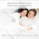 Down Alternative Comforter Queen Size - Fluffy Duvet Insert - Puffy Premium All Season Winter - Luxury Breathable Hotel Plush Comforter - Queen, White, 86x86 inches - Eco-Compressed Packing Lavish Comforts